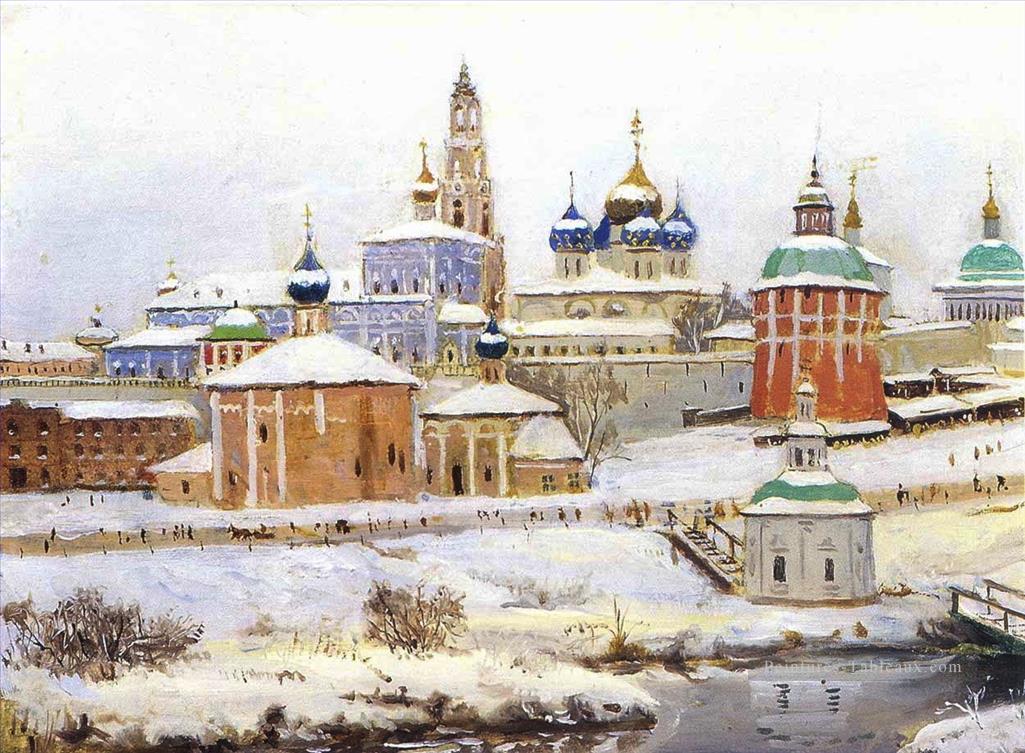 troitse sergiyev monastère Konstantin Yuon Peintures à l'huile